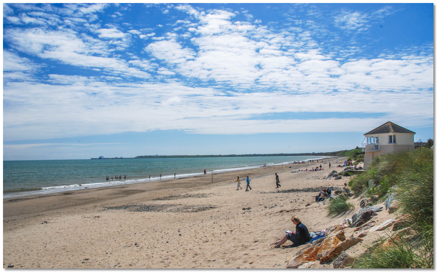 Rosslare Strand beach — where the sea swimming happens